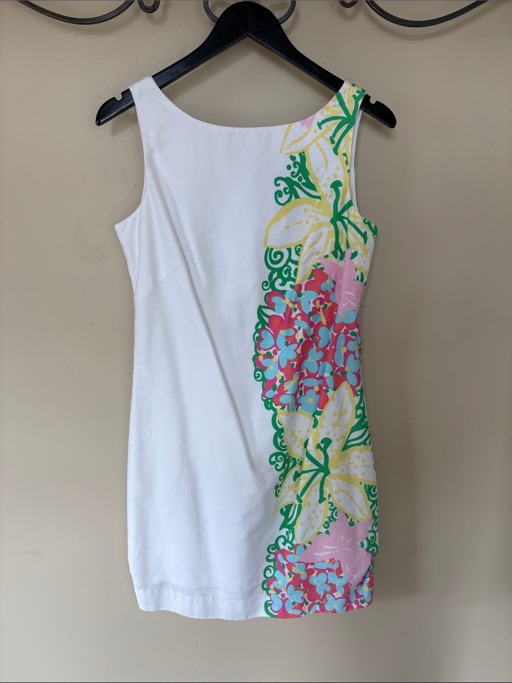 Lilly Pulitzer White Mini Dress with Pink, Green & Yellow Floral Border